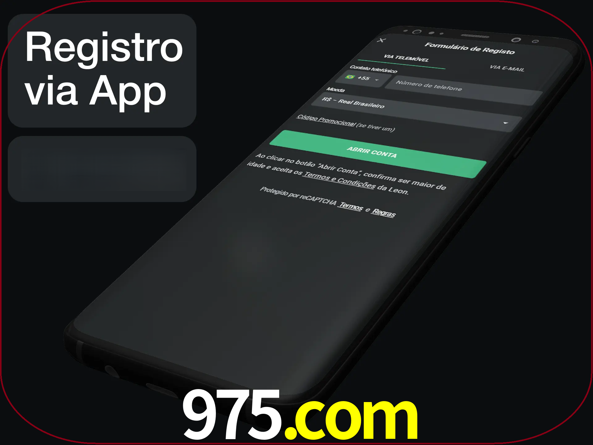 Registre-se quiclly em LeonBet usando o aplicativo.